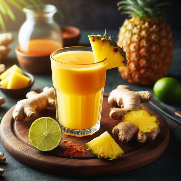 Fat-Burning Juice: Pineapple, Lemon, and Ginger: Ignite Your Metabolism Weight Loss Tips for Women Achieve Your Fitness Goals the Healthy Way